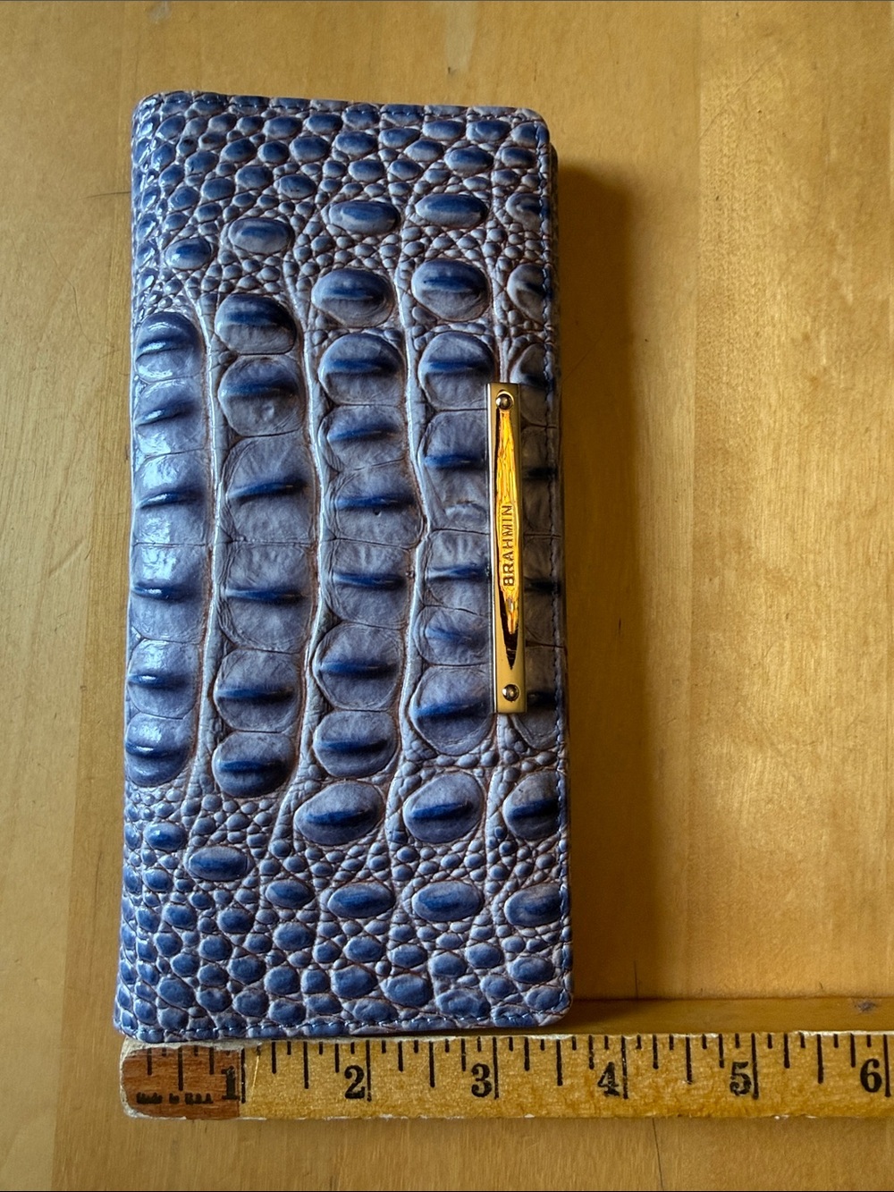 Brahmin Ady Wallet in washed indigo Melbourne - Picture 2 of 4